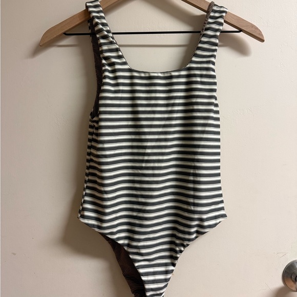 acacia swimwear Other - Acacia Swimwear Brown and White Striped Fabric